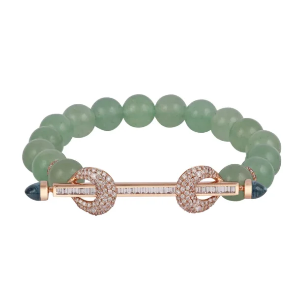 Ananya Aventurine & Diamond Chakra Bracelet
