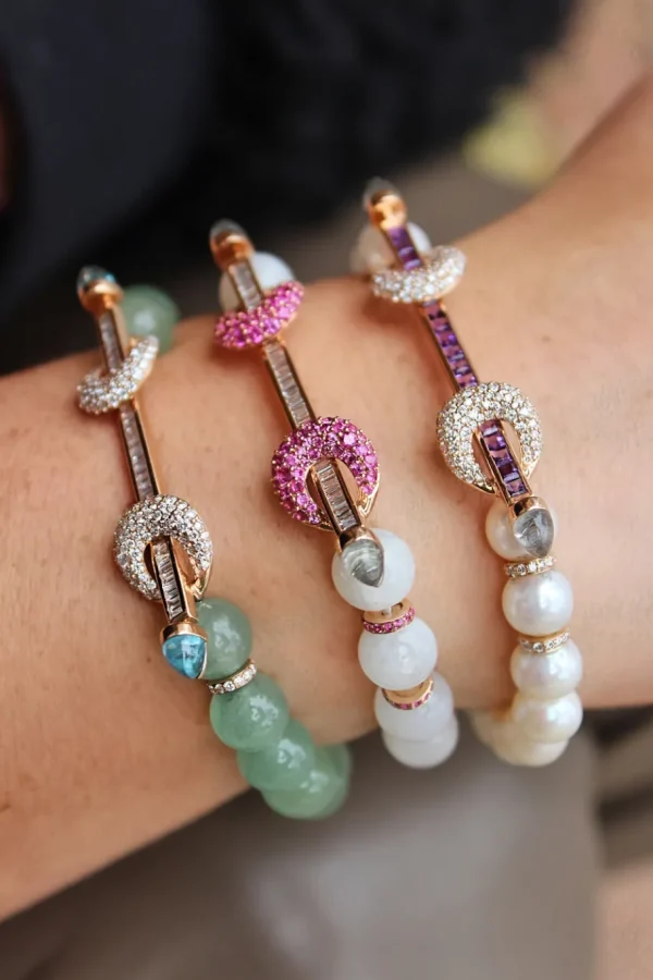 Ananya Aventurine & Diamond Chakra Bracelet