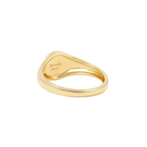 Yvonne Léon Baby Chevalier Oval Malachite Pinky Signet Ring