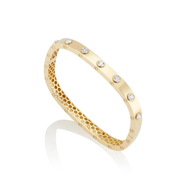 TinyGods Bezel Set Diamond Bangle