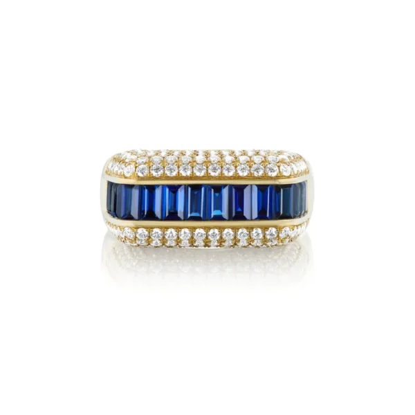Rainbow K Blue Sapphire Empress Ring
