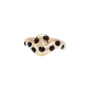 Bea Bongiasca Chunky Wave Polka Dot Ring