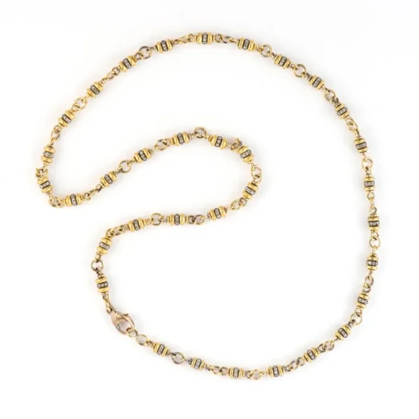 Sylva & Cie Diamond & Gold Rondelle Confetti Chain
