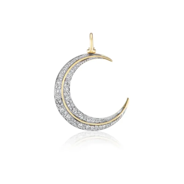 Lucy Delius Diamond Crescent Moon Pendant