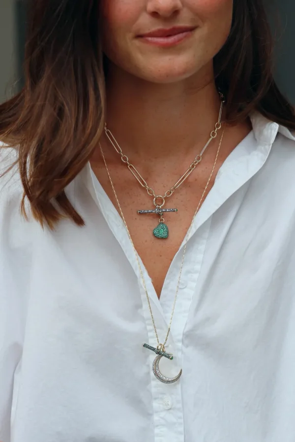 Lucy Delius Diamond Crescent Moon Pendant