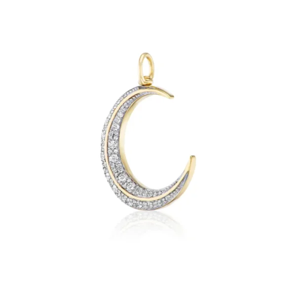 Lucy Delius Diamond Crescent Moon Pendant