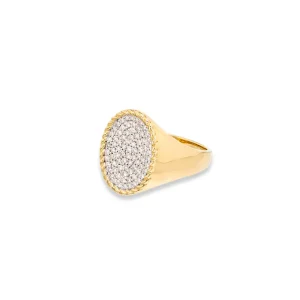 Yvonne Léon Diamond Oval Chevaliere Ring