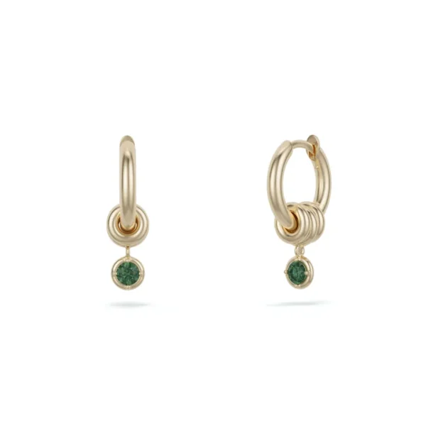 Spinelli Kilcollin Emerald Zahra Hoop Earrings