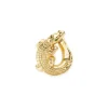 Bibi Van Der Velden Gold Alligator Twist Earrings