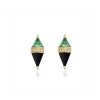 Sorellina Green Quartz and Black Onyx Pietra Studs