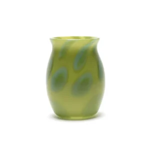 Paul Arnhold Glass Green Vase with Green Spots