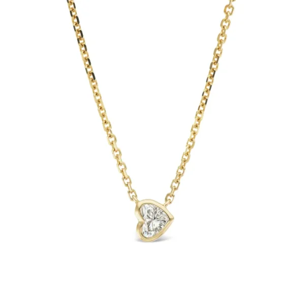 TinyGods Heart Shaped Diamond Solitaire Pendant