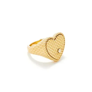 Yvonne Léon Heart Signet Ring