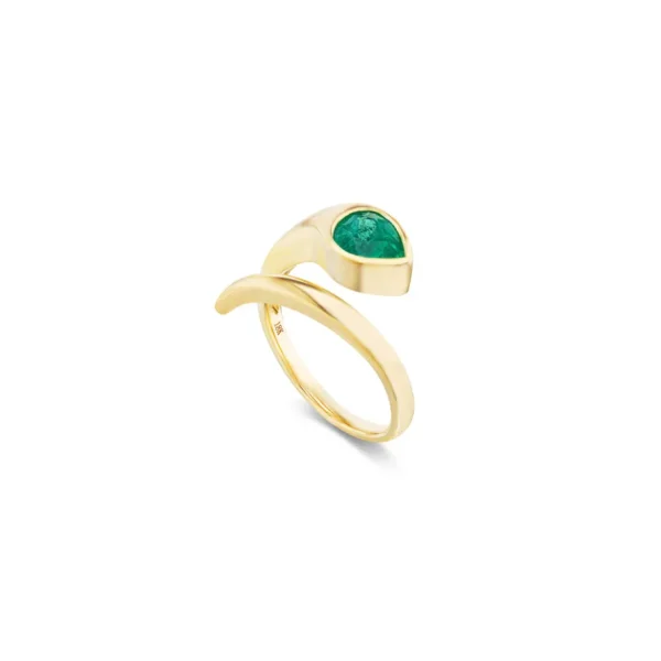 Tiny Gods Jardin Emerald Snake Ring