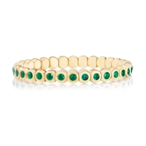 Tiny Gods Jardin Emerald Stretch Bezel Bracelet