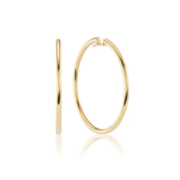 TinyGods 18K Large Continuous Hoop Earrings