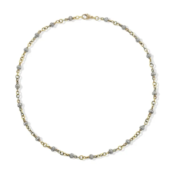 Sylva & Cie 18KY Gold, Silver & Diamond Confetti Chain