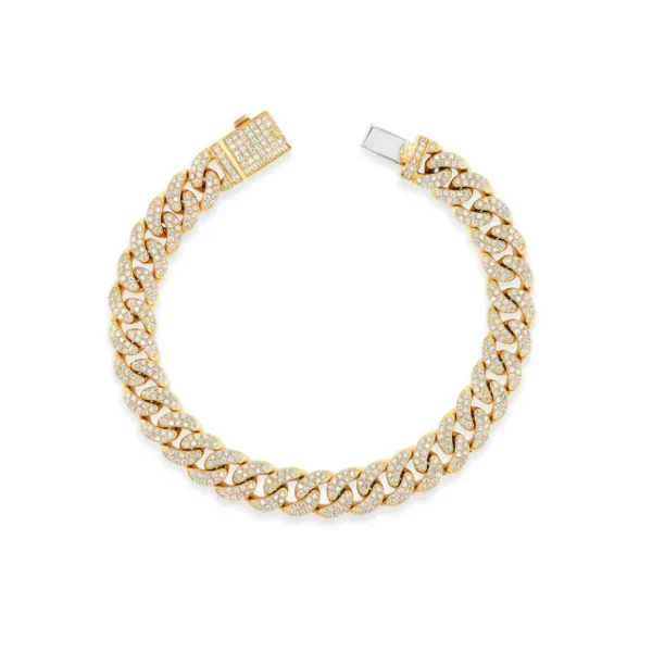 Tiny Gods Large Pave Curb Link Bracelet