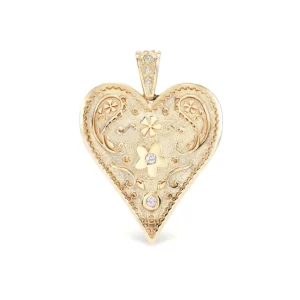 Marlo Laz Large Southwestern Heart Charm