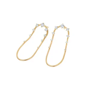 Fernando Jorge Medium Diamond Single Chain Earrings
