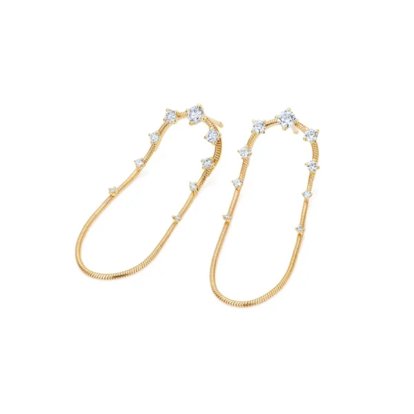 Fernando Jorge Medium Diamond Single Chain Earrings
