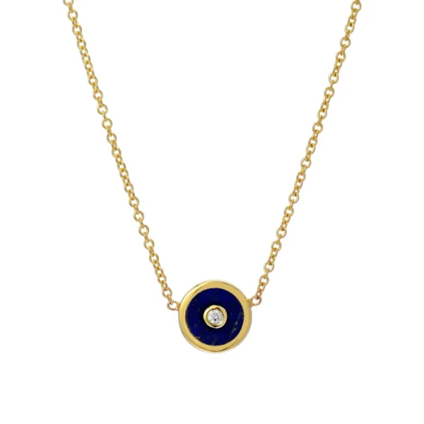 Retrouvai Mini Compass Pendant - Lapis