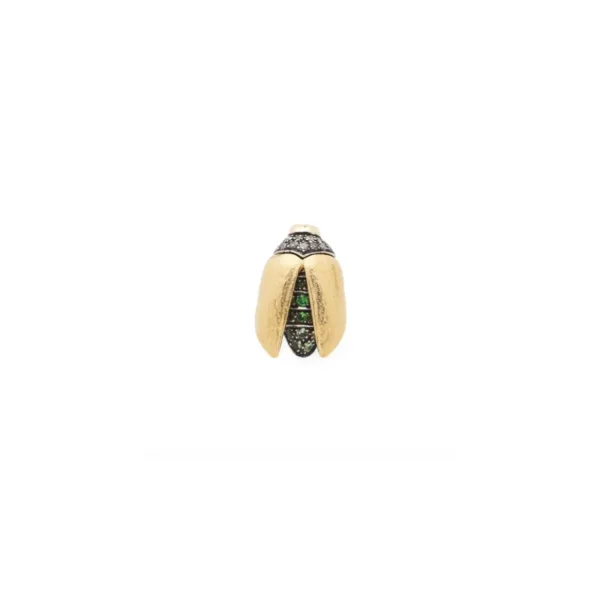 Bibi Van Der Velden Mini Gold Fly Wing Scarab Stud