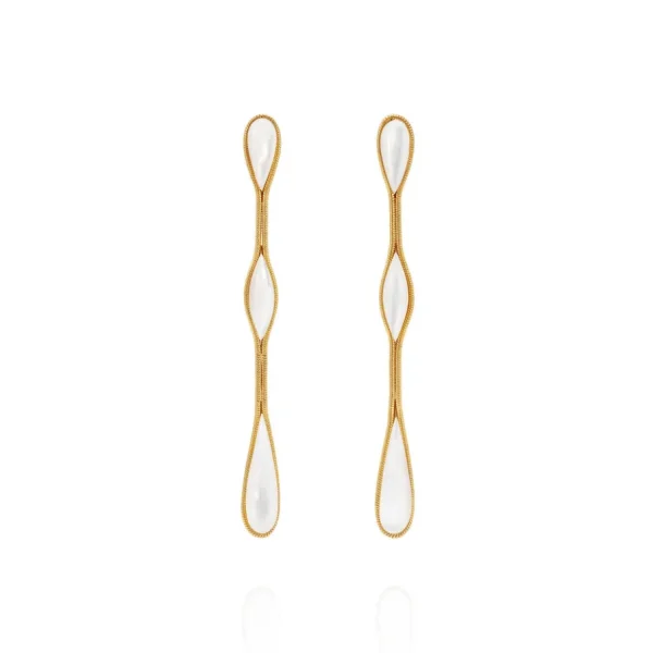 Fernando Jorge Mother of Pearl Fluid Stone Earrings