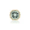 Goshwara Octagon Prasiolite Ring with Diamonds