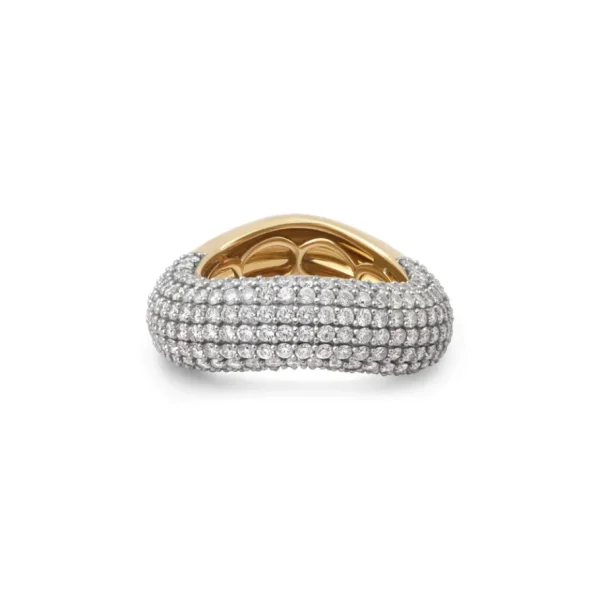 Rainbow K Pave Diamond Illusion Ring