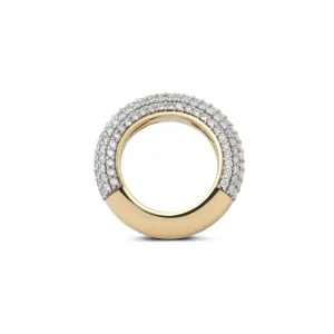 Rainbow K Pave Diamond Illusion Ring