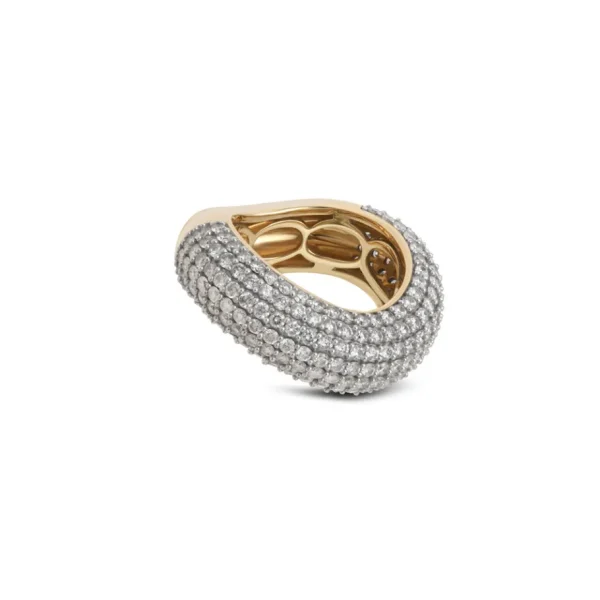 Rainbow K Pave Diamond Illusion Ring