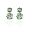 Goshwara Prasiolite Cushion Tiered Earrings
