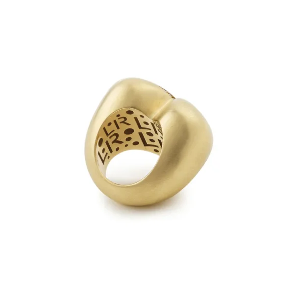 Lauren Rubinski Puffed Heart Ring with Diamonds