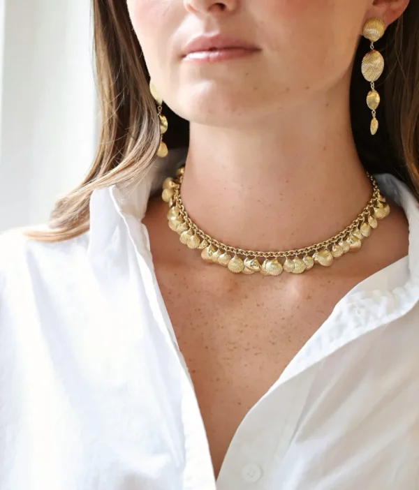 Cadar Shell Drop Earrings