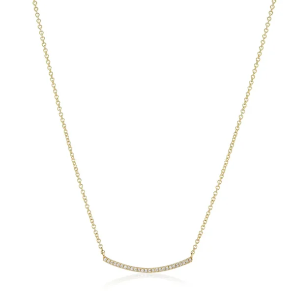 Tiny Gods Small Diamond Smile Necklace