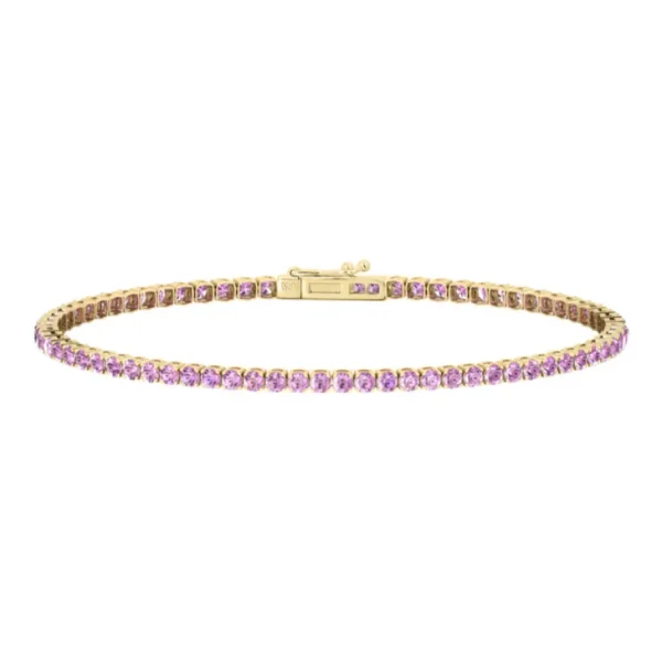 Tiny Gods Small Invisible Pink Sapphire Bracelet