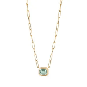 Goshwara Small Prasiolite Emerald Cut Pendant