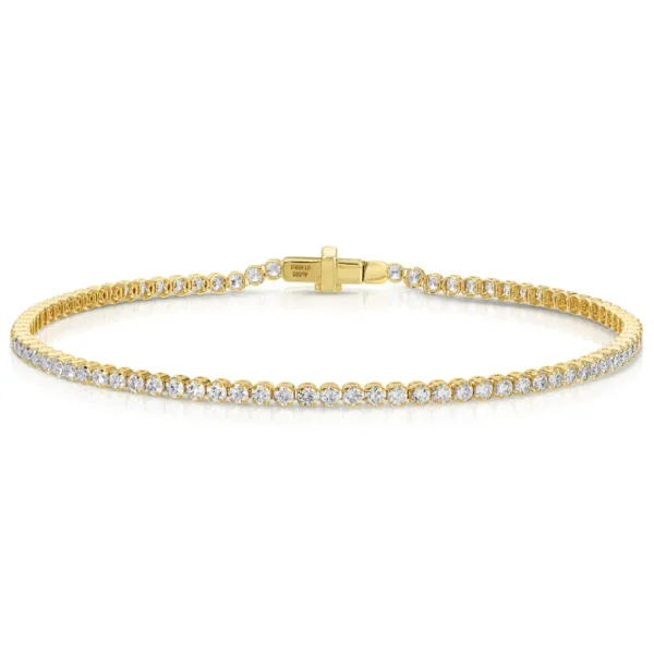 Tiny Gods Small Yellow Gold & Diamond Invisible Tennis Bracelet