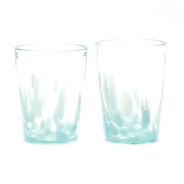 Paul Arnhold Glass Teal/Transparent Tumbler Set