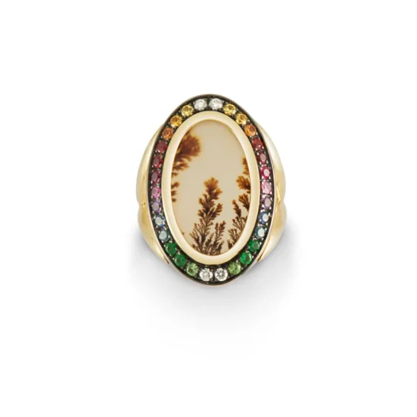 Venyx Thalia Oval Rainbow Ring