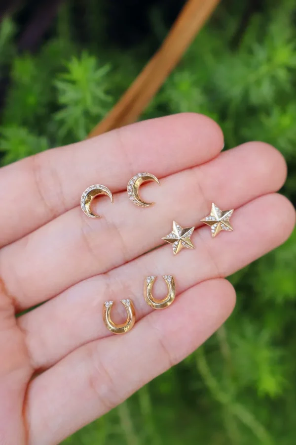 Harwell Godfrey Tiny Moon Studs
