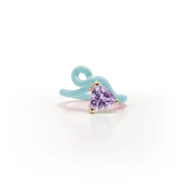 Bea Bongiasca Trillion Amethyst Vine Ring
