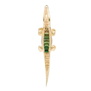 Bibi Van Der Velden Tsavorite Ombre Alligator Bite Earrings