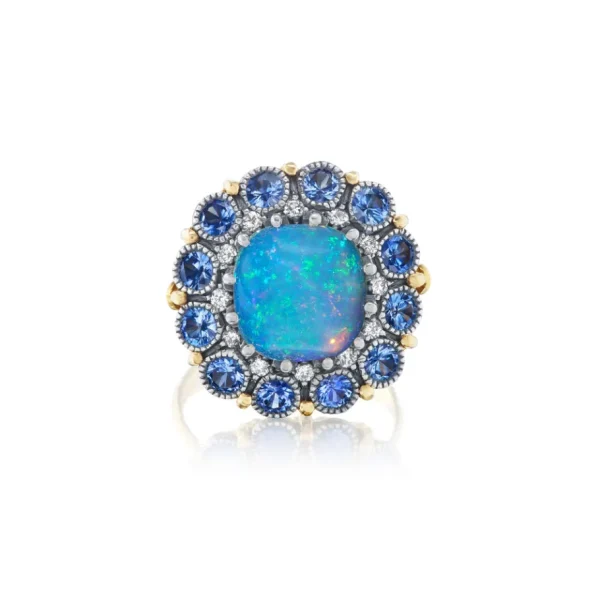 Arman Sarkisyan Victorian Opal & Sapphire Ring