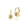 Rainbow K Yellow Gold Piercing Earrings