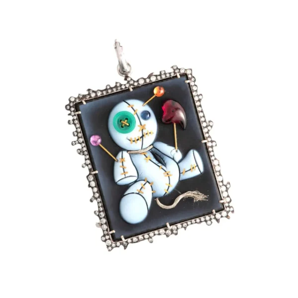 Sylva & Cie You Have a Spell on Me Pin Cushion Cameo Pendant